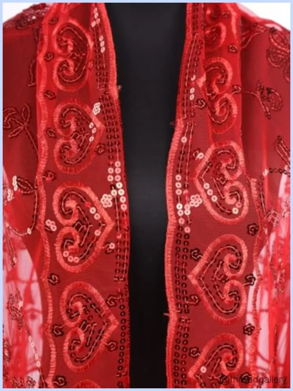Sequin Lace Floral Wrap Shawl Stole Pashmina Bridal Evening Party